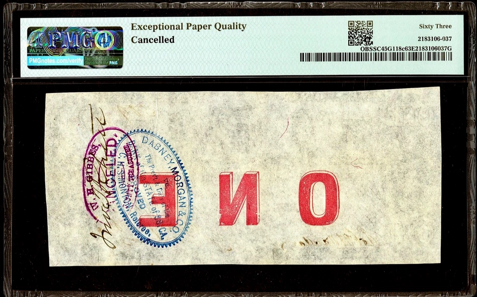 6/1/1862 Charleston South Carolina $1 Dollar Obsolete Banknote G118c PMG 63 EPQ - Image 2 of 2
