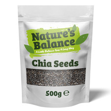 Chia Seeds Whole Natural Bulk 1kg High Fibre Omega 3 Protein by Natures Balance