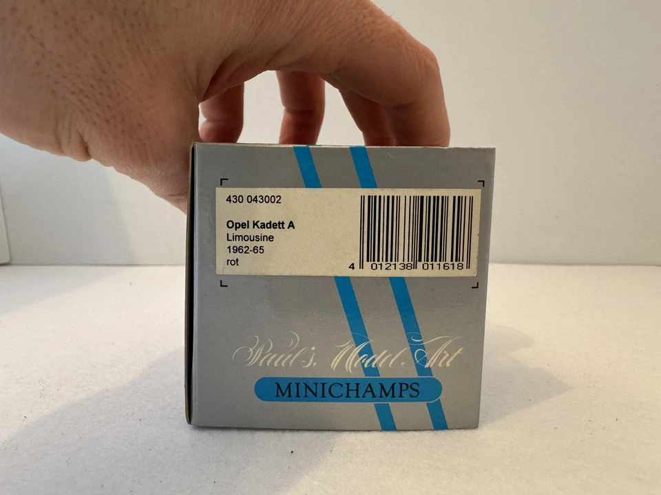 OPEL KADETT A ROSSO 430 043002 VINTAGE PRIMA SERIE CON BOX MINICHAMPS SCALA 1/43 - Immagine 4 di 4