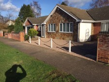 Plastic UPVC Premier Post Ground Fix Concrete In Garden Barrier Driveway Fence