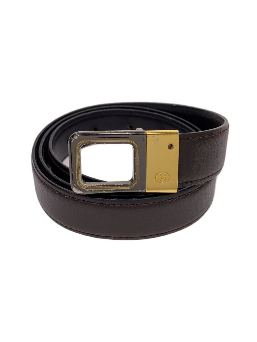 GUCCI Mens Brown Solid Color Leather Belt 0370719189-image