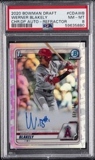 2020 BOWMAN DRAFT CHROME DRAFT PICKS AUTO WERNER BLAKELY #/499 PSA 8 AUTO