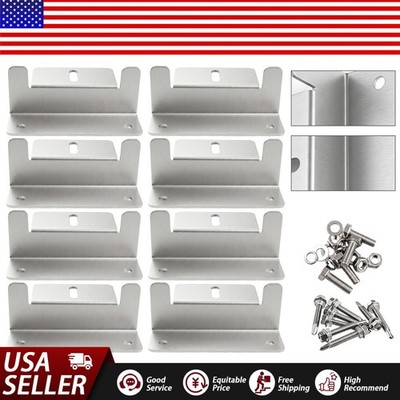 4/8 Solar Panel Z Bracket Mounting Mounts Set Solar Panel RV Boat Roof Wall Flat