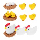  15 Pcs Mini Resin Animals Chick Easter Egg Home Party Decoration