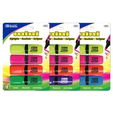 BAZIC Mini Desk Style Fluorescent Highlighters,