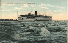 Montreal, Canada Rapids King Shooting Lachine Rapids, Quebec QC Vintage Postcard