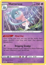 Hatterene 085/192 Holo Holo Rare Pokemon SWSH02: Rebel Clash NM