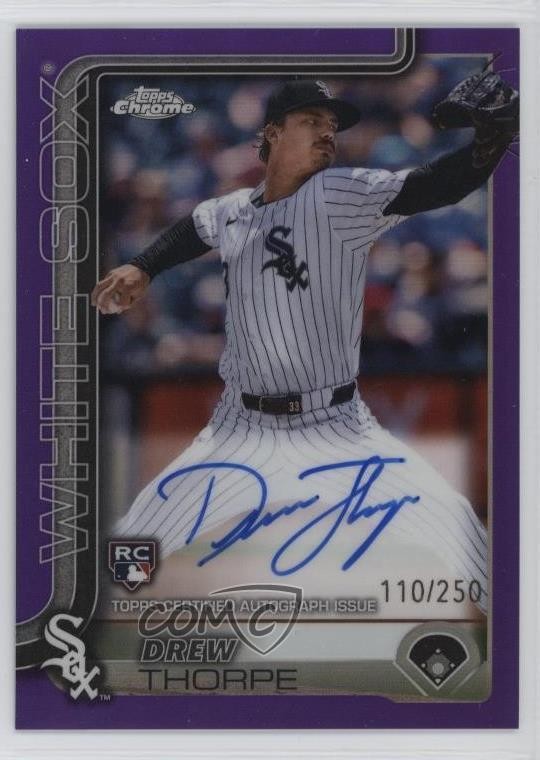 2025 Topps Chrome Rookie Purple Refractor /250 Drew Thorpe #RA-DT Auto RC 09t5