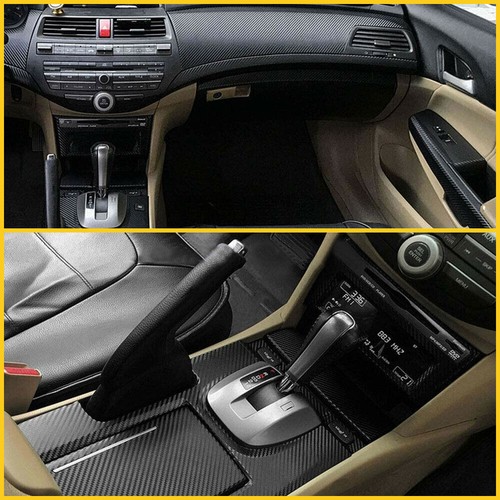 Carbon Fiber Style Decor Interior Kit For Honda Accord 2008-2012 Cover Trim 29PC - Picture 5 of 7