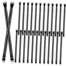 24 Pcs Eyeshadow Smudge Brush 2 in 1 Eyeshadow Double Ended Concealer Black