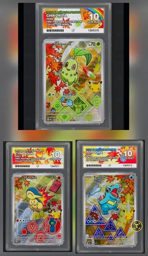 POKEMON TCG FIRST PARTNER SEQUENTIAL JOHTO ACE 10 BLACK STAR PROMO SET ALL 3