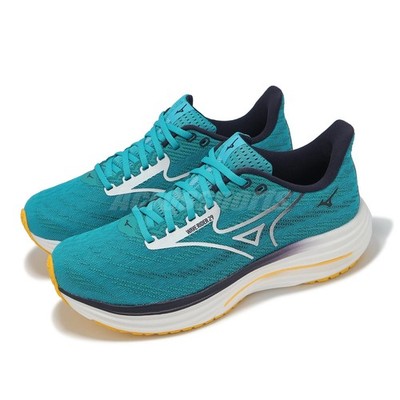 Mizuno Wave Rider 29 Teal White Brown Men Road Running Shoes J1GC2503-08
