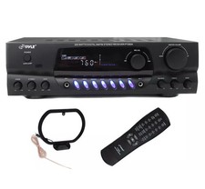 Pyle PT260A 200W 8-Ohm Home Digital AM FM Stereo Receiver Theater Audio, Black