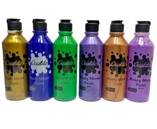 6x Washable Kids Paints Set 300ml Poster Children Ready Mixed Assorted Colours