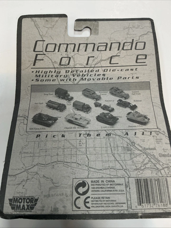 Tanque Motor Max Nº 76188 Commando Force Diecast M48 Patton American Primera Generación Foto 3 de 3