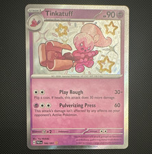 Pokemon Tinkatuff Shiny Rare Holo 166/091 SV: Paldean Fates Eng 90 HP on eBay