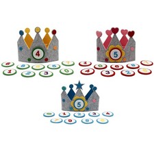 Kids Party Props Club Birthday Crown Soft Felt Hat Cosplay Headwear Colorful