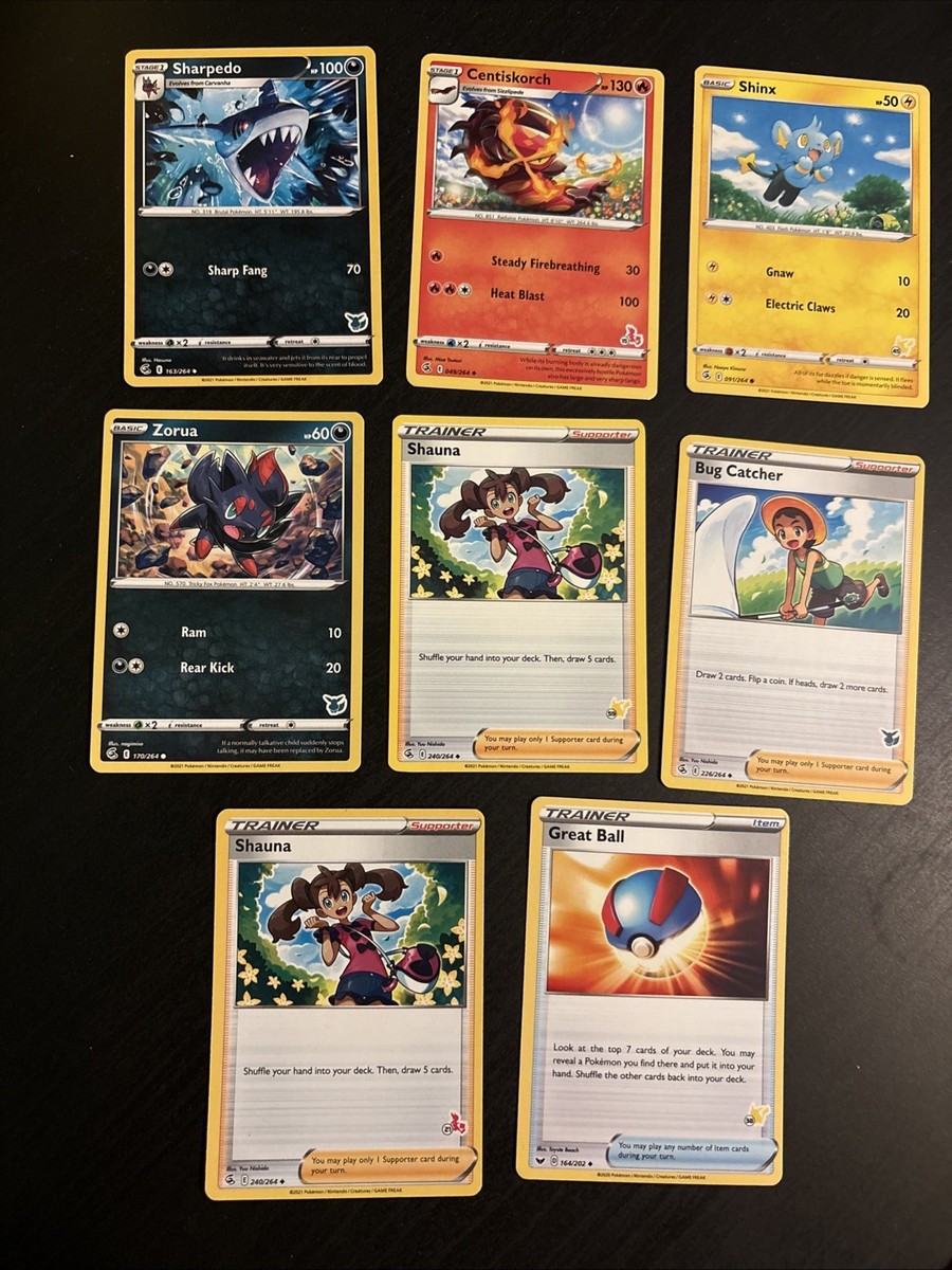 pokemon battle academy rare cards CINDERACE V 043/264 Battle Academy Stamped 60 Ultra Rare Pokemon Card Near Mint