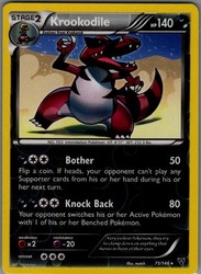 Krookodile 71/146 XY Base Set Reverse Holo Rare