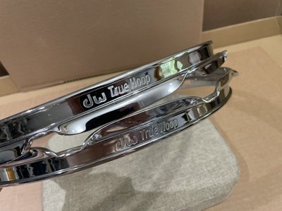 DW Collectors Series 14  Snare Drum Chrome True Hoops 10 Lug Truehoop Set