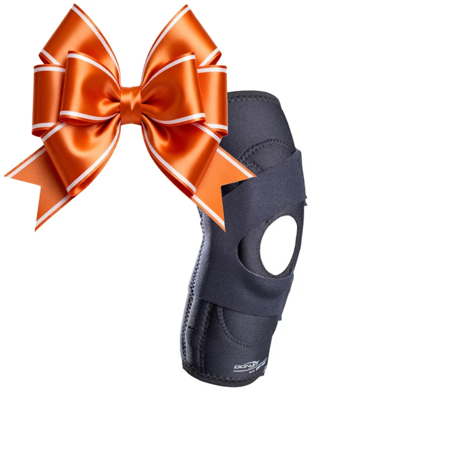 Rodillera DonJoy Drytex lateral J contrafuerte rótula tamaño grande negra