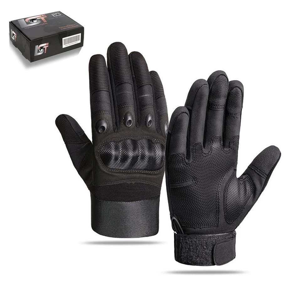 Motorradhandschuhe Sommer Belüftet Kohlefaser Knöchelschutz Touchscreen Funktion - Bild 1 von 4