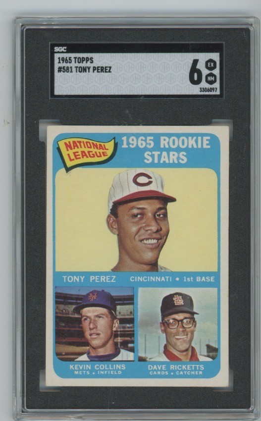 1965 Topps #581 Tony Perez Rookie Stars SGC 6 Reds MLB