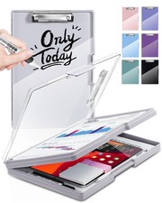 Clearview Clipboard with 2 Storage, Dry Erase 8.5x11 Heavy Duty ClipBoards - ...