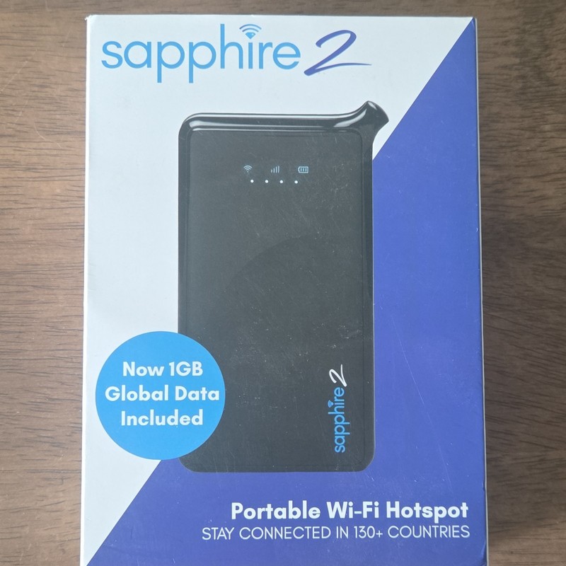 Sapphire 2 4G Unlocked Portable Wi‑Fi Hotspot Modem, Wireless, Black