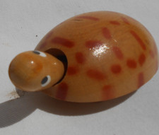 Vintage Wobble Bobble Head Wooden Turtle Push Toy