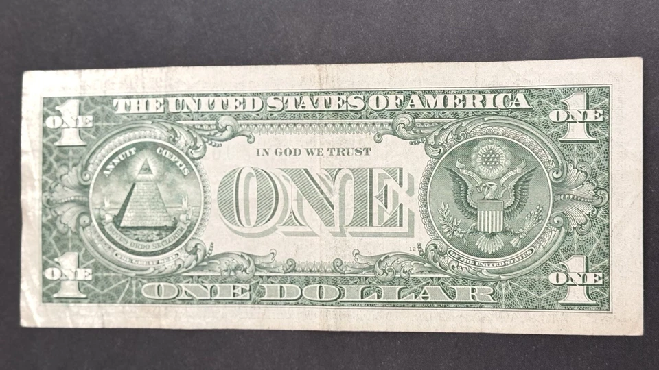 Birthday or Anniversary Note US $1 Bill 19/2/1961 - February 19, 1961 - Image 3 of 3