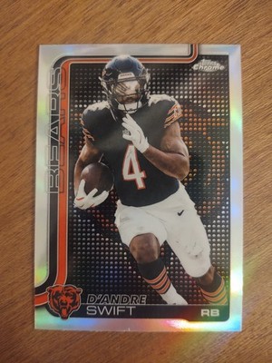 2025 Topps Chrome D'Andre Swift LIGHTBOARD LOGO Refractor #53 SSSP!!! BEARS BABY