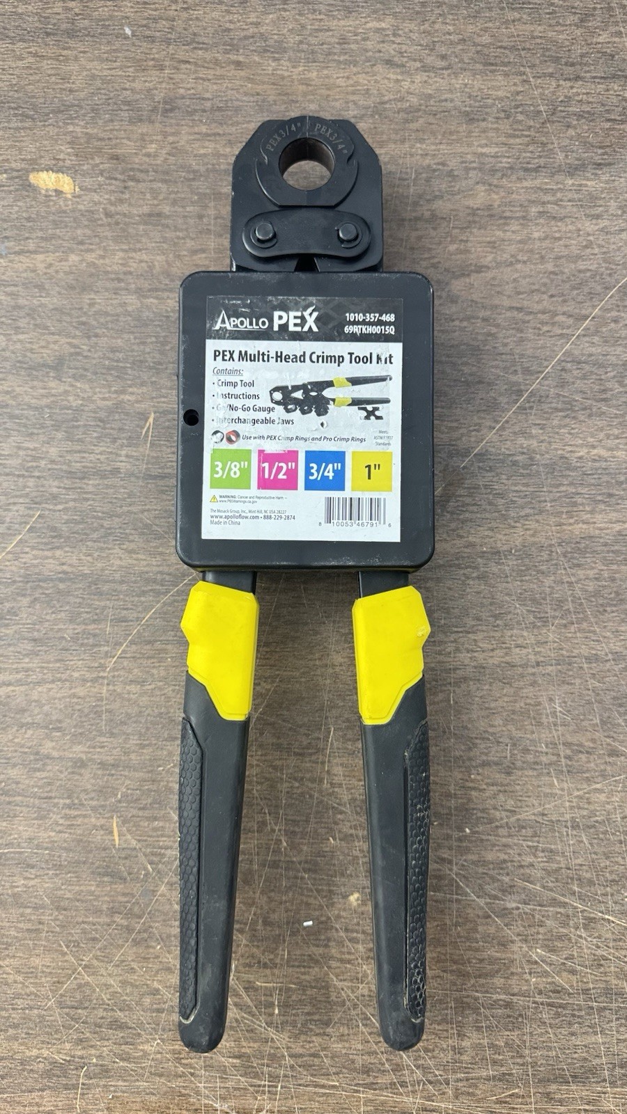 Apollo PEX Multi-Head PEX Crimp Tool Kit 3/8"-1", 69PTKH0015Q