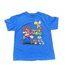 Boys Super Mario Blue Tshirt Size Small 8-10