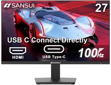 SANSUI 27" 100Hz USB-C FHD 1920x1080 HDR Adaptive Sync HDMI VESA Monitor