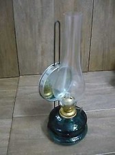 Reproduction De Lume Lampe Lanterne À Pétrole En Verre '800 Avec Miroir