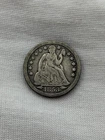 1853-P Seated Liberty Dime 10C 'Arrows At Date' Variety US 90% Silver Coin