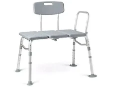 Medline Transfer Bench for Bathtubs and Showers, Slip-Resistant, 400 lb. Weigth