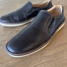 Johnston & Murphy J&M Shoes Mens Loafer McGuffey Sheep Skin Black Leather 8.5 M