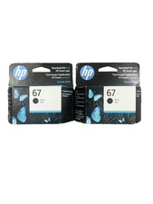 Pack of 2 HP 67 Black Original Ink Cartridge, 240 pages, 3YM56AN / expired