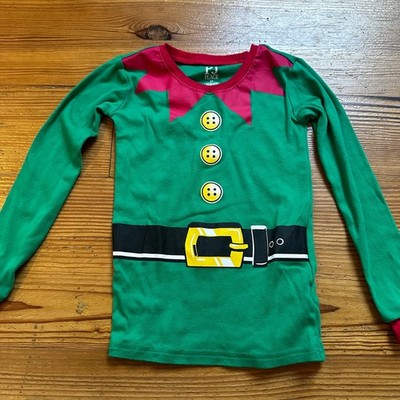 Children's Place green Christmas elf long sleeve shirt SIZE 5T