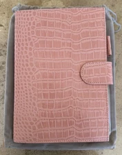 Moterm A5 Leather Planner Cover_Dusty Rose Croc_for  Hobonichi, Stalogy, Midori