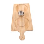  1 Set Cocktail-Salztablett: Margarita-Glastablett aus Holz mit Schüssel –