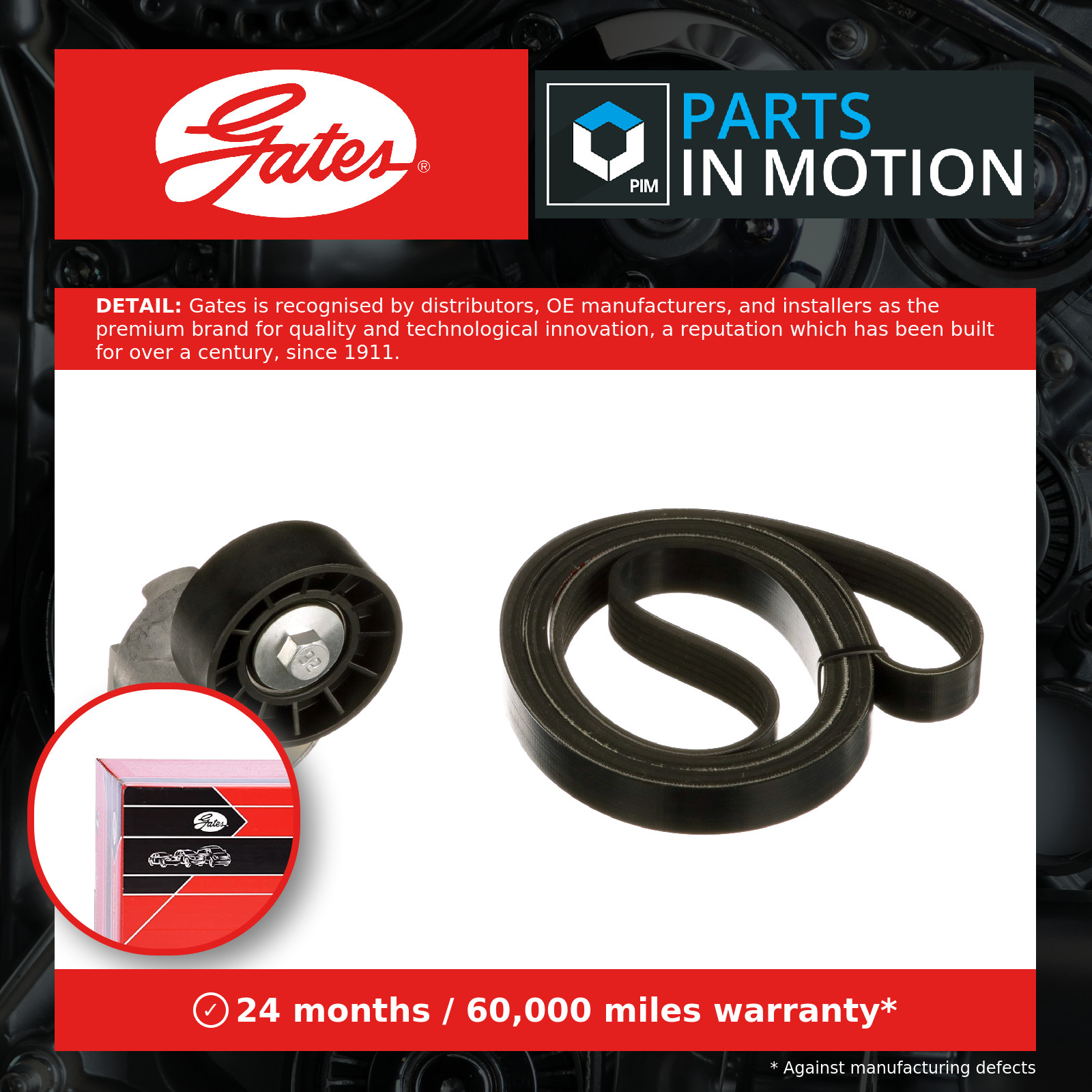 Drive Belt Kit fits PEUGEOT 308 Mk2 1.2 13 to 21 HMZ(EB2F) Set Gates 1611278780 - Image 10