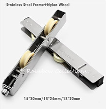 2Pcs Stainless Steel Sliding Door Plastic Steel Window Pulley Aluminum Alloy Rol