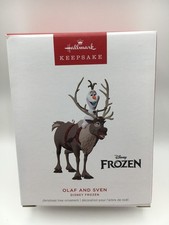 2024 Hallmark Keepsake Disney Frozen : Olaf And Sven Christmas Ornament NIB