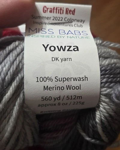 Miss Babs Yowza Merino Wool Yarn 560 Yds, Graffiti Red , Superwash - product listing photo