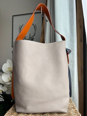 Celine Twisted Cabas Tasche Tasche Bunt Leder Schultertasche
