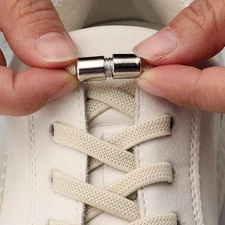 No Tie Elastic Shoelaces 0.6cm Flat Stretch Laces with Lock for Kids & Adults
