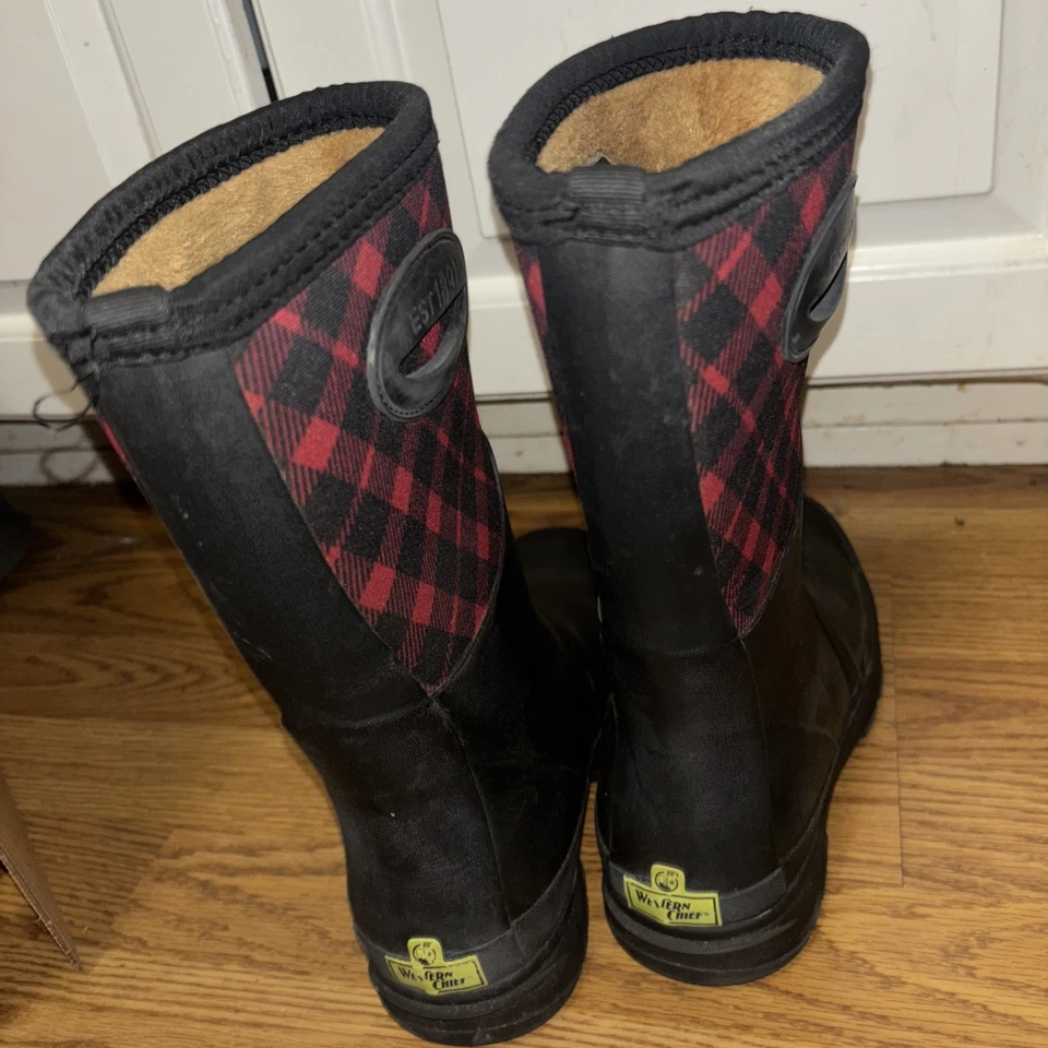 Bota media Western Chief de mujer polar a cuadros búfalo Foto 3 de 4